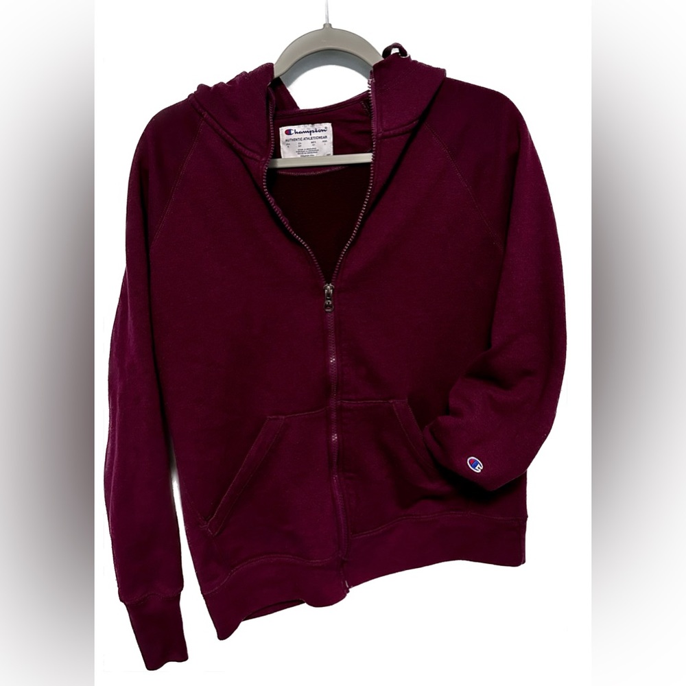 Champion Maroon Zip up SMALL